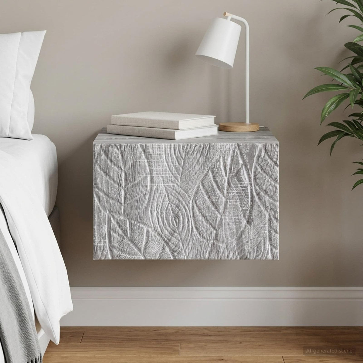 Wall-Mounted Side Table Grey Sonoma 34.5 x 33 x 20 cm