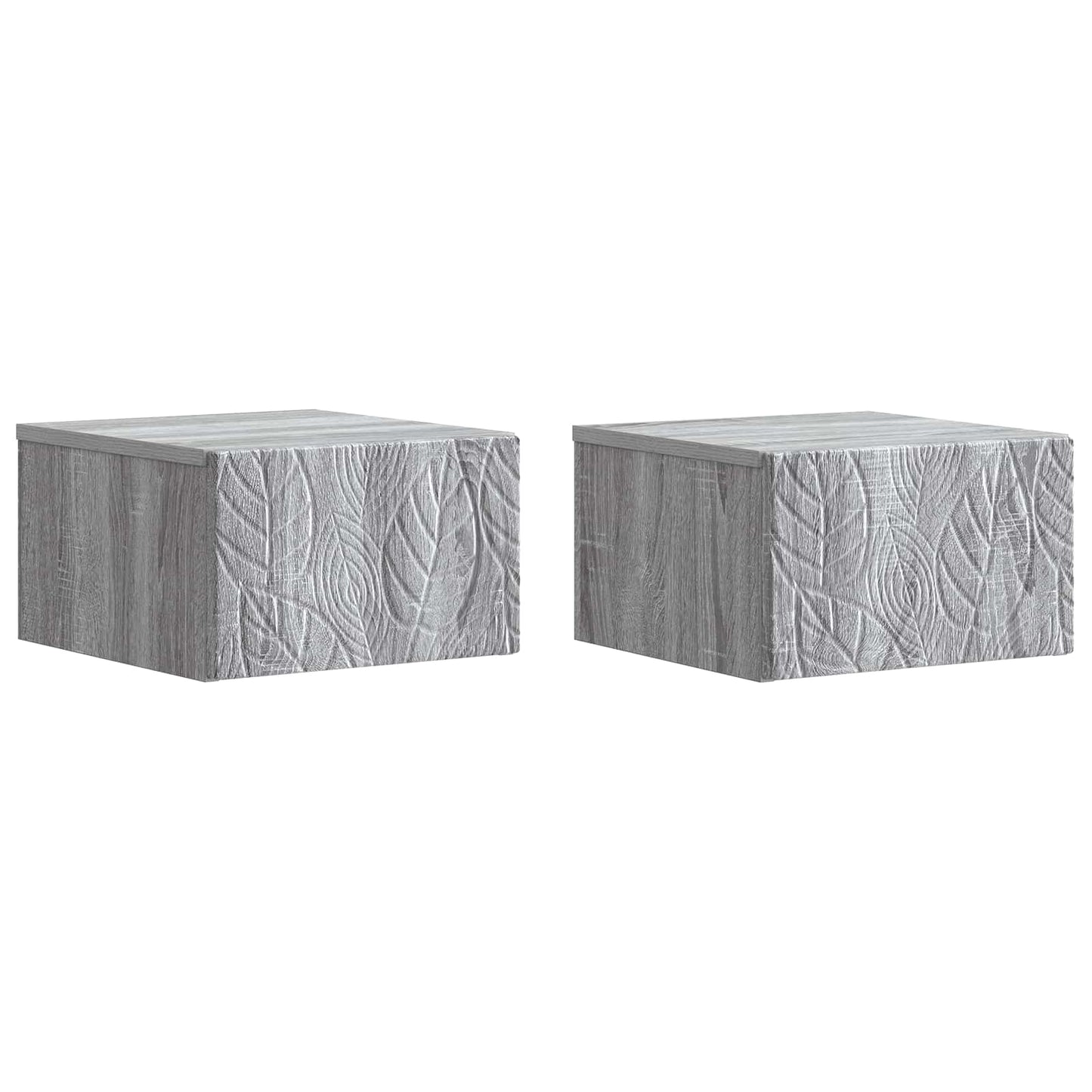 Wall-Mounted Side Table 2 pcs Grey Sonoma 34.5 x 33 x 20 cm