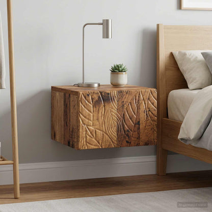 Wall-Mounted Side Table 2 pcs Old Wood 34.5 x 33 x 20 cm