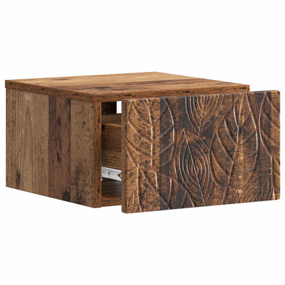 Wall-Mounted Side Table 2 pcs Old Wood 34.5 x 33 x 20 cm
