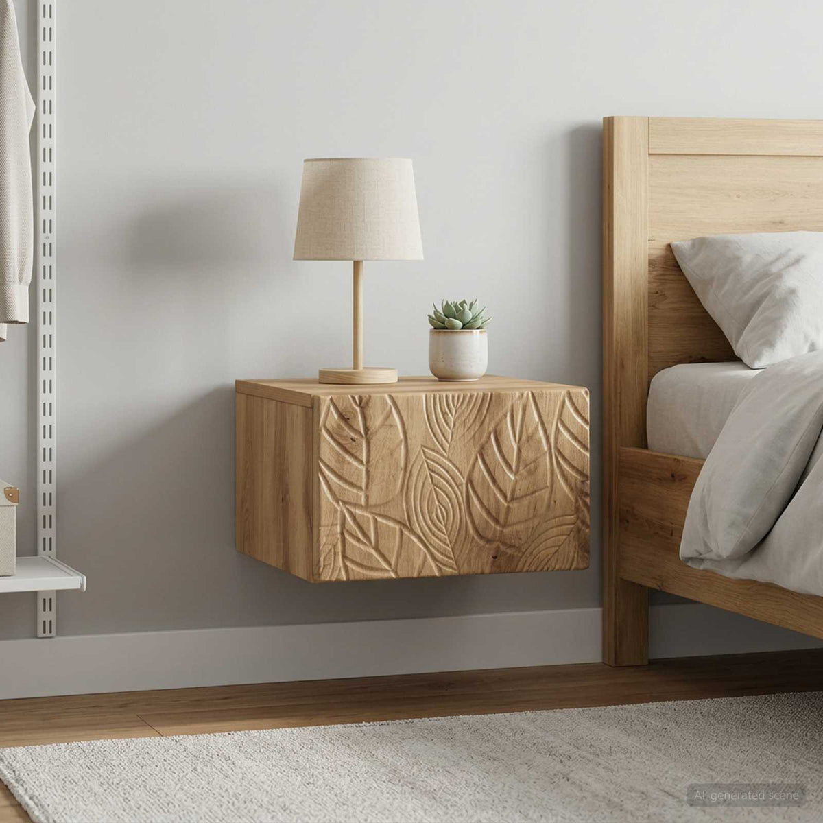 Wall-Mounted Side Table 2 pcs Artisan Oak 34.5 x 33 x 20 cm