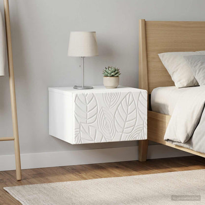 Wall-Mounted Bedside Cabinet 2 pcs White 49 x 34.5 x 20 cm