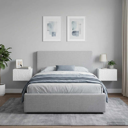 Wall-Mounted Bedside Cabinet 2 pcs White 49 x 34.5 x 20 cm