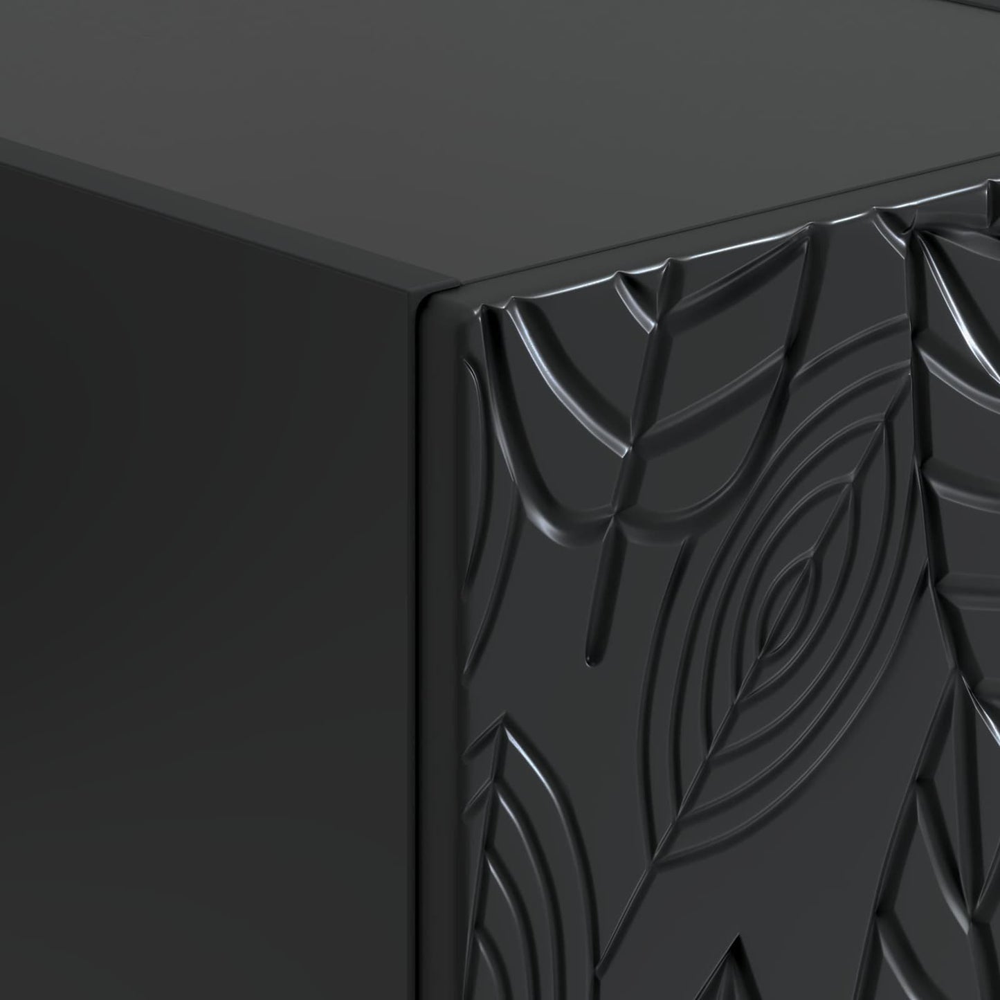 Wall-Mounted Bedside Cabinet 2 pcs Black 49 x 34.5 x 20 cm