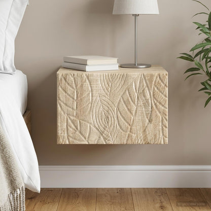 Wall-Mounted Bedside Cabinet Sonoma Oak 49 x 34.5 x 20 cm