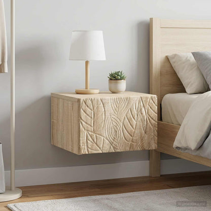 Wall-Mounted Bedside Cabinet 2 pcs Sonoma Oak 49 x 34.5 x 20 cm