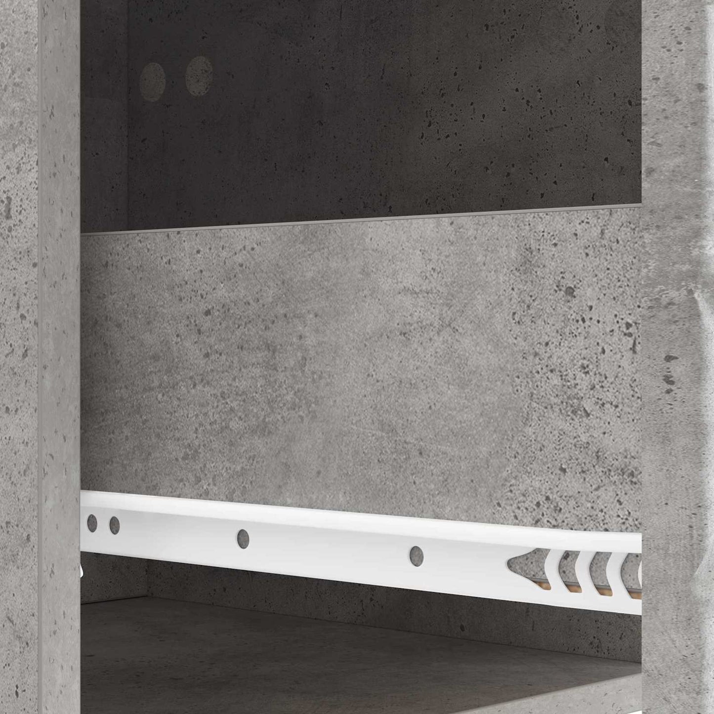 Wall-Mounted Bedside Cabinet Concrete Grey 49 x 34.5 x 20 cm