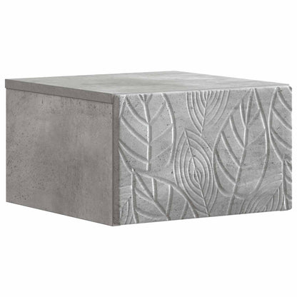 Wall-Mounted Bedside Cabinet 2 pcs Concrete Grey
