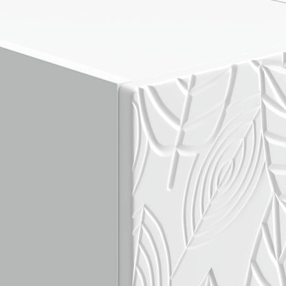 Wall-Mounted Bedside Cabinet High Gloss White 49 x 34.5 x 20 cm