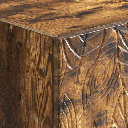 Wall-Mounted Bedside Cabinet 2 pcs Smoked Oak 49 x 34.5 x 20 cm