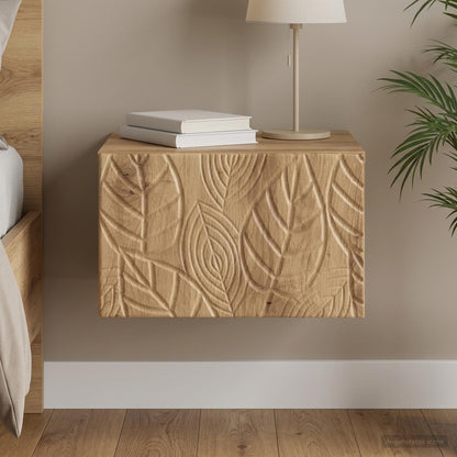 Wall-Mounted Bedside Cabinet Artisan Oak 49 x 34.5 x 20 cm