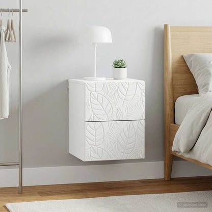 Wall-Mounted Bedside Cabinet 2 pcs White 34.5 x 33 x 40 cm