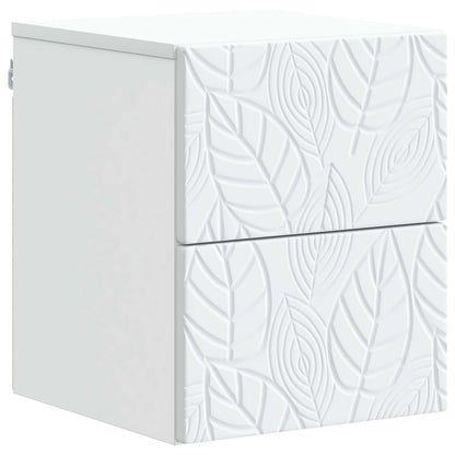 Wall-Mounted Bedside Cabinet 2 pcs White 34.5 x 33 x 40 cm
