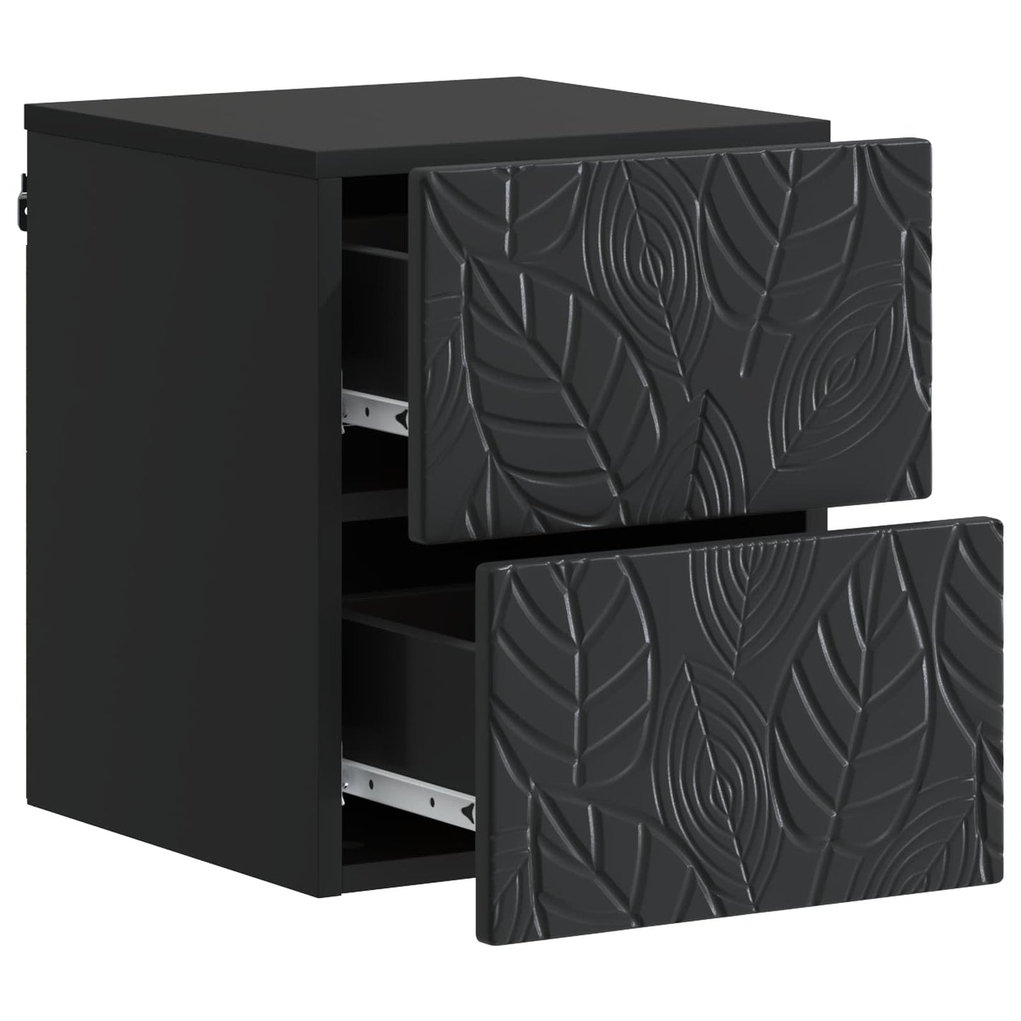 Wall-Mounted Bedside Cabinet 2 pcs Black 34.5 x 33 x 40 cm