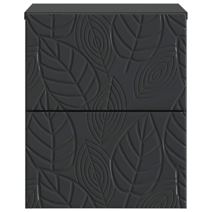 Wall-Mounted Bedside Cabinet 2 pcs Black 34.5 x 33 x 40 cm