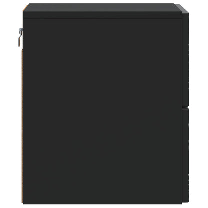 Wall-Mounted Bedside Cabinet 2 pcs Black 34.5 x 33 x 40 cm