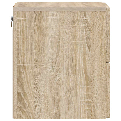 Wall-Mounted Bedside Cabinet 2 pcs Sonoma Oak 34.5 x 33 x 40 cm