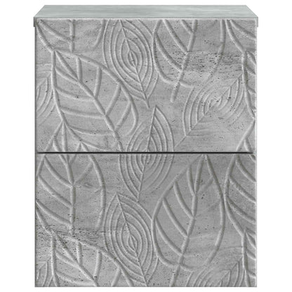 Wall-Mounted Bedside Cabinet 2 pcs Concrete Grey
