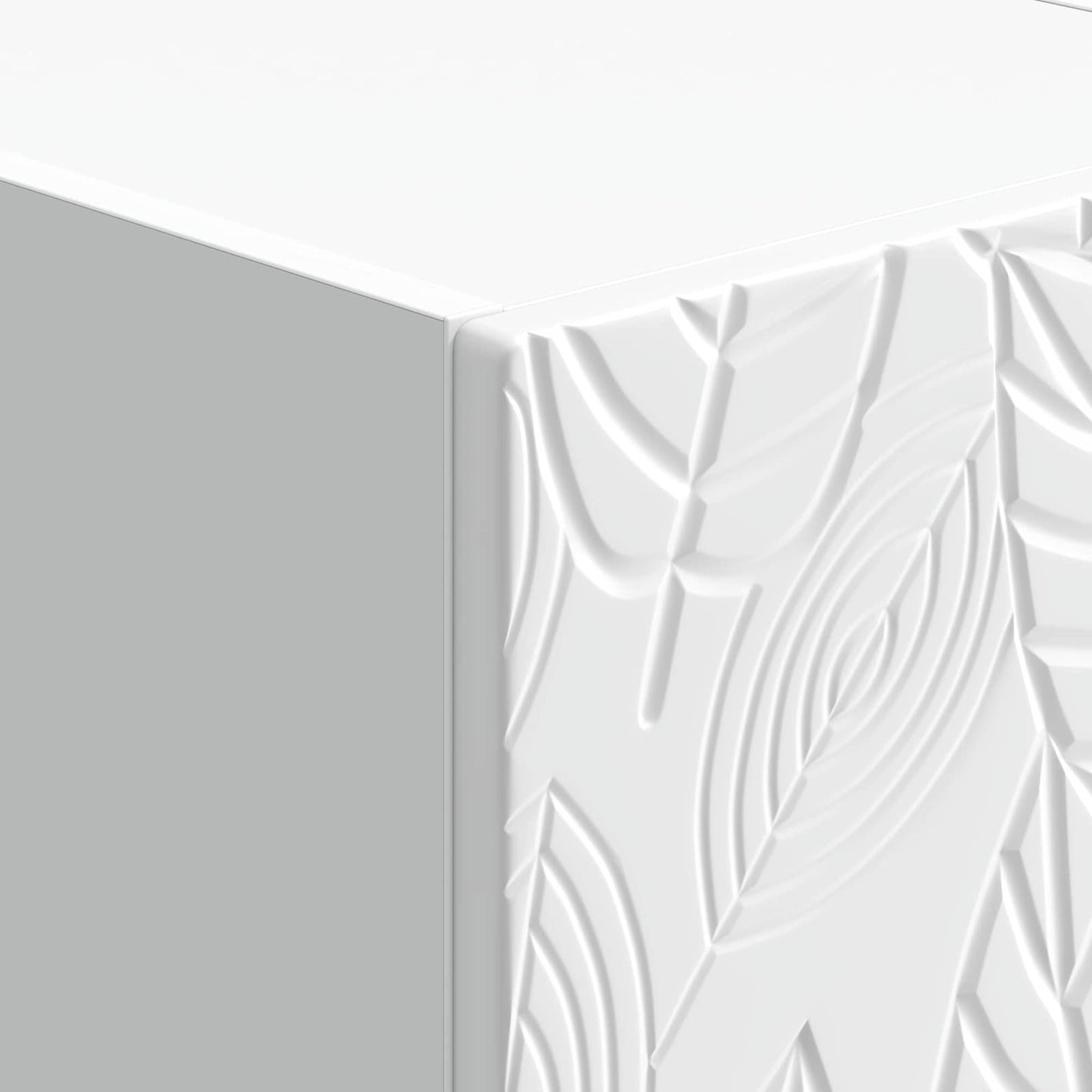 Wall-Mounted Bedside Cabinet High Gloss White 34.5 x 33 x 40 cm
