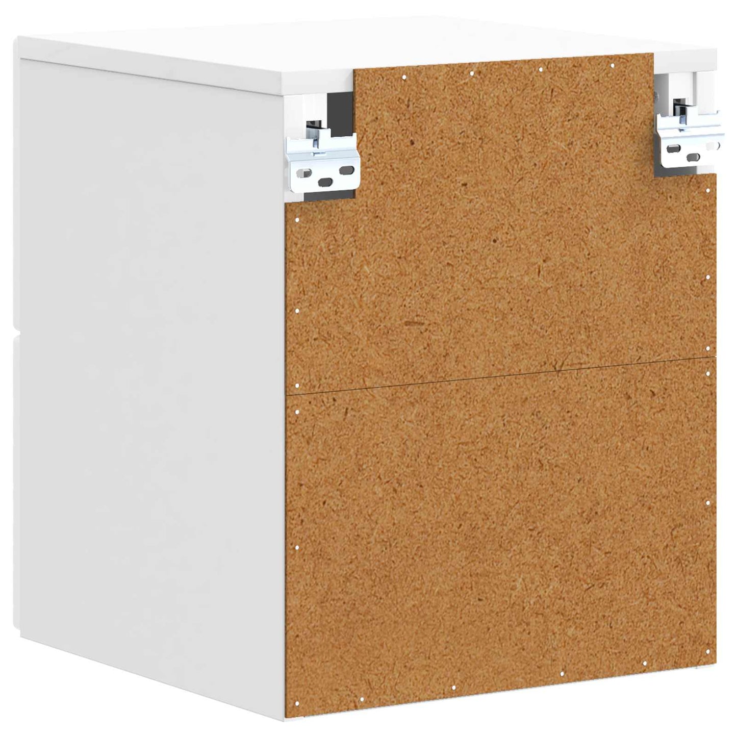 Wall-Mounted Bedside Cabinet 2 pcs High Gloss White
