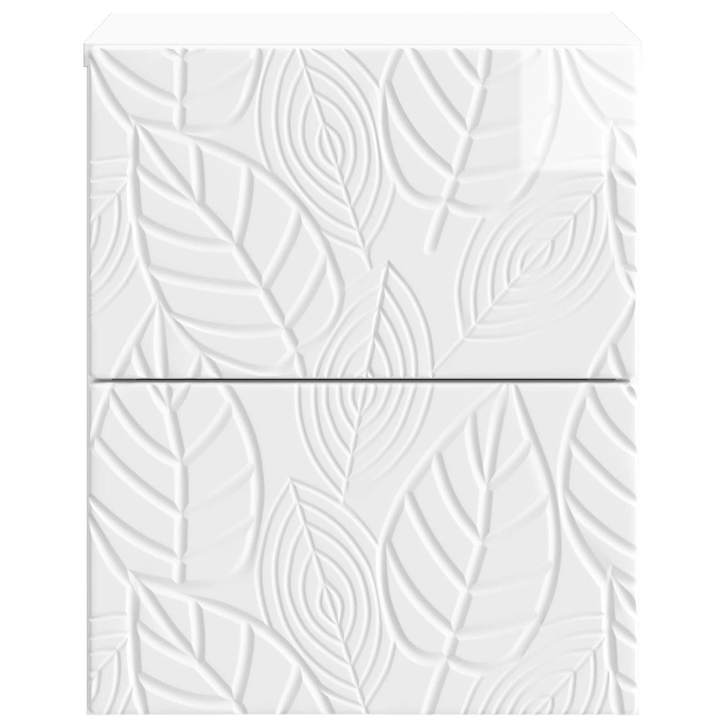 Wall-Mounted Bedside Cabinet 2 pcs High Gloss White