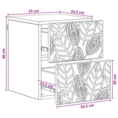 Wall-Mounted Bedside Cabinet 2 pcs Grey Sonoma