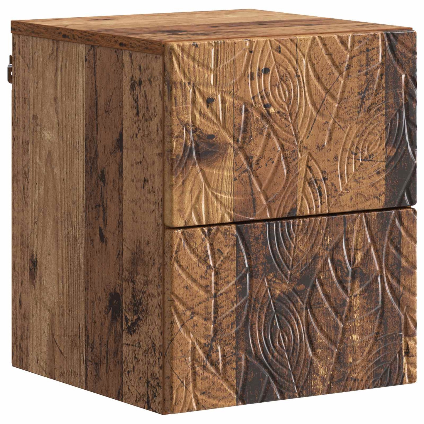 Wall-Mounted Bedside Cabinet Old wood 34.5 x 33 x 40 cm