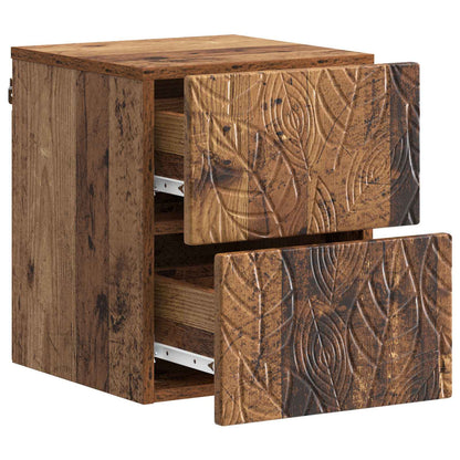 Wall-Mounted Bedside Cabinet Old wood 34.5 x 33 x 40 cm