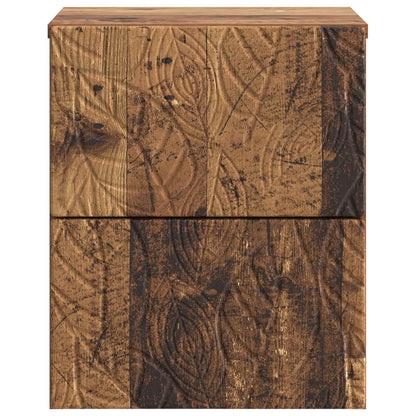 Wall-Mounted Bedside Cabinet Old wood 34.5 x 33 x 40 cm