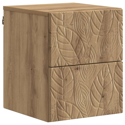 Wall-Mounted Bedside Cabinet Artisan Oak 34.5 x 33 x 40 cm