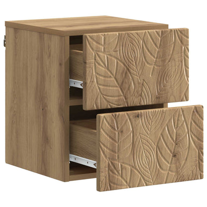 Wall-Mounted Bedside Cabinet Artisan Oak 34.5 x 33 x 40 cm