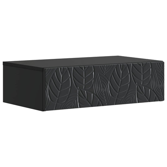 Wall-Mounted Side Table 59 x 34.5 x 17 cm Engineered Wood Black