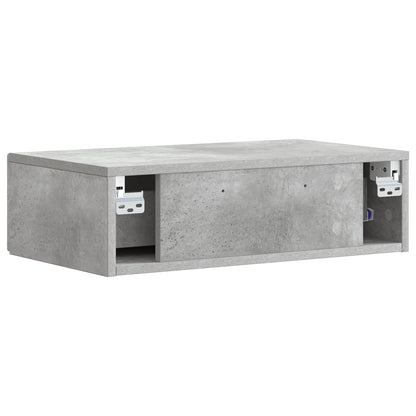 Wall-Mounted Side Table Concrete Grey 59 x 34.5 x 17 cm