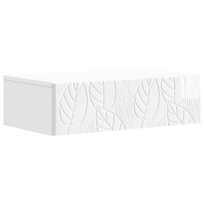Wall-Mounted Side Table High Gloss White 59 x 34.5 x 17 cm