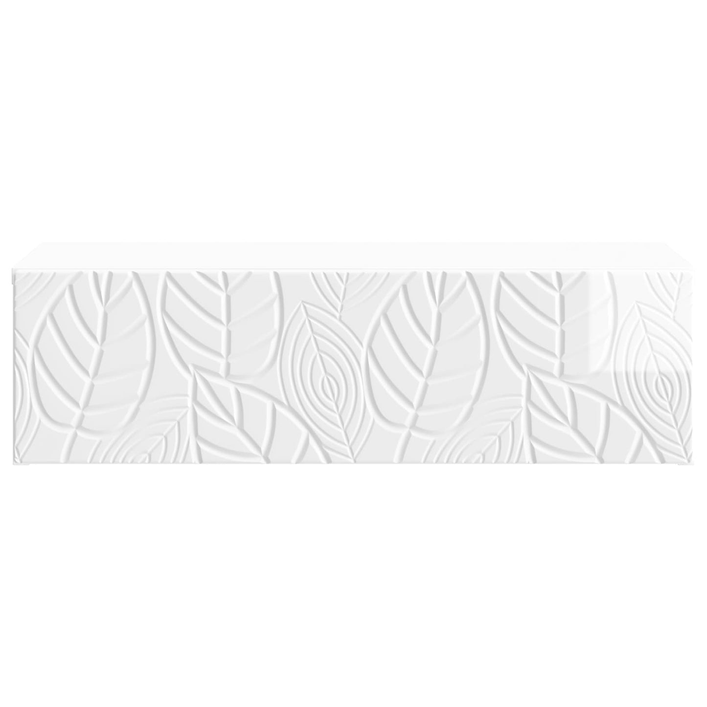Wall-Mounted Side Table High Gloss White 59 x 34.5 x 17 cm