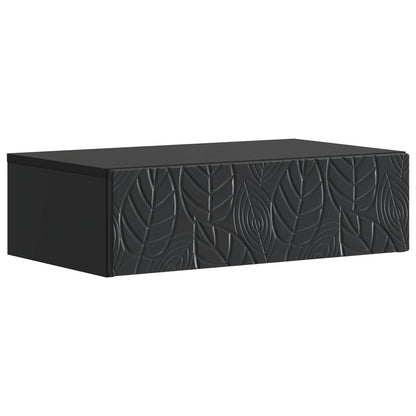 Wall-Mounted Side Table Black 87.5 x 34.5 x 17 cm