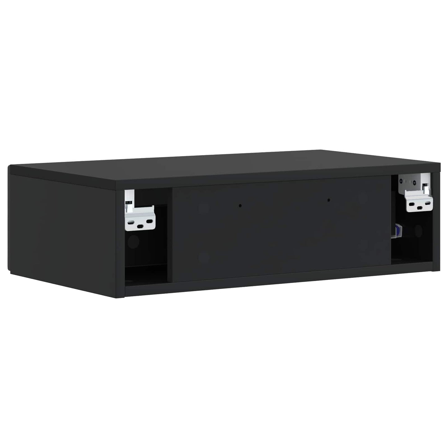 Wall-Mounted Side Table Black 87.5 x 34.5 x 17 cm