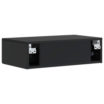 Wall-Mounted Side Table Black 87.5 x 34.5 x 17 cm