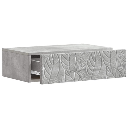 Wall-Mounted Side Table Concrete Grey 87.5 x 34.5 x 17 cm