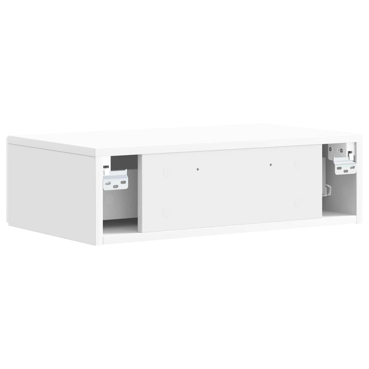 Wall-Mounted Side Table High Gloss White 87.5 x 34.5 x 17 cm