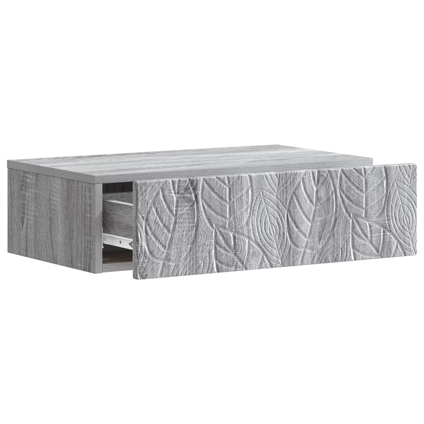 Wall-Mounted Side Table Grey Sonoma 87.5 x 34.5 x 17 cm