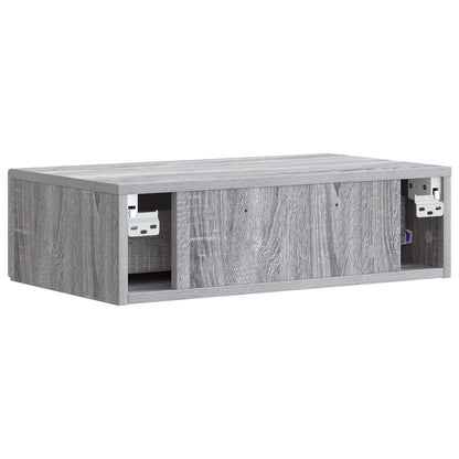 Wall-Mounted Side Table Grey Sonoma 87.5 x 34.5 x 17 cm