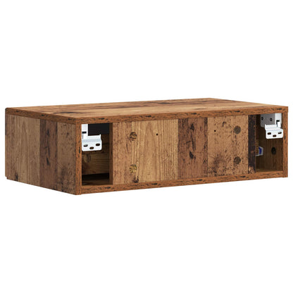 Wall-Mounted Side Table Old Wood 87.5 x 34.5 x 17 cm