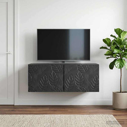 Wall-Mounted TV Cabinet 59.5 x 41 x 30 cm Black Engineered Wood