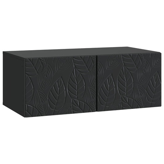 Wall-Mounted TV Cabinet 59.5 x 41 x 30 cm Black Engineered Wood