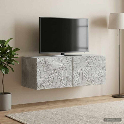 Wall-Mounted TV Cabinet 59.5 x 41 x 30 cm Concrete Grey
