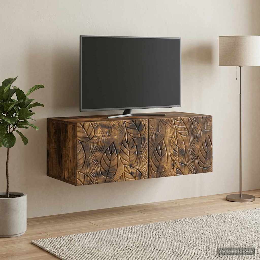 Wall-Mounted TV Cabinet 59.5 x 41 x 30 cm Smoked Oak