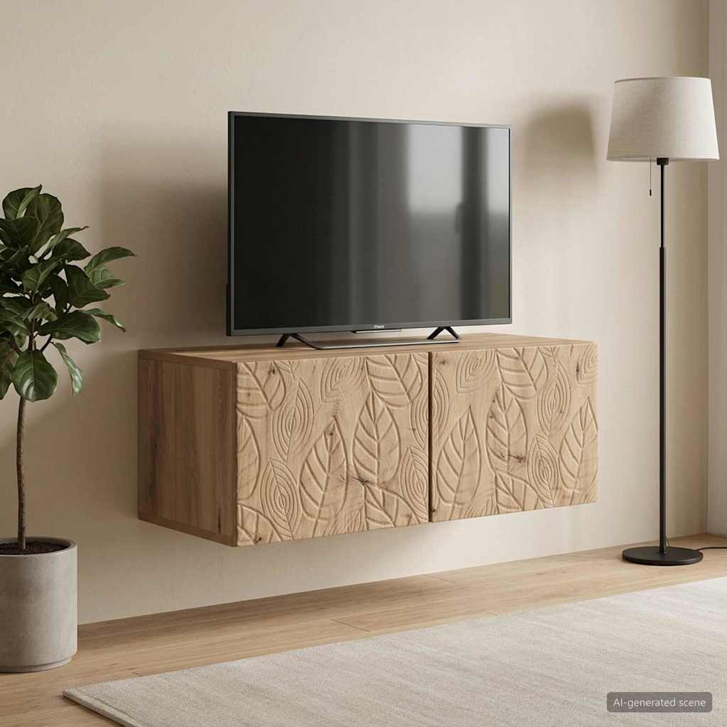 Wall-Mounted TV Cabinet 59.5 x 41 x 30 cm Artisan Oak