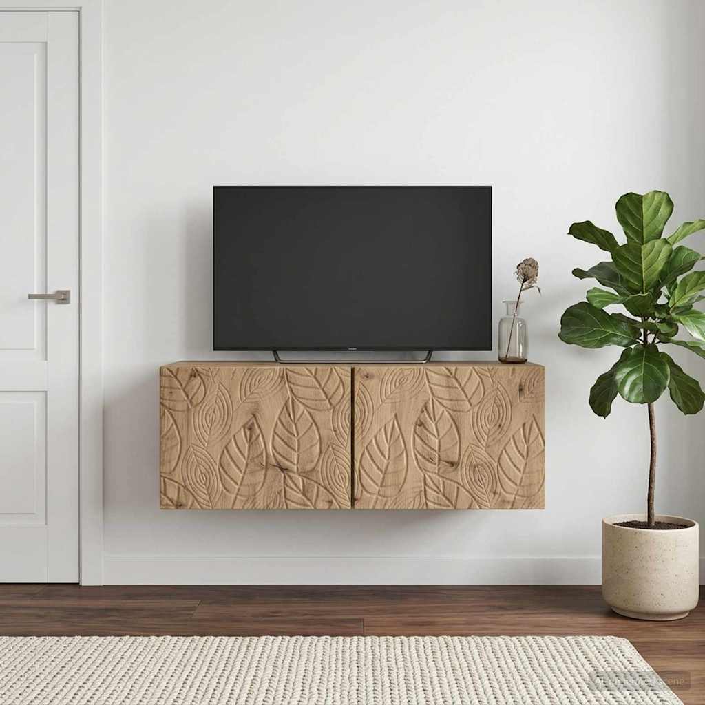 Wall-Mounted TV Cabinet 59.5 x 41 x 30 cm Artisan Oak