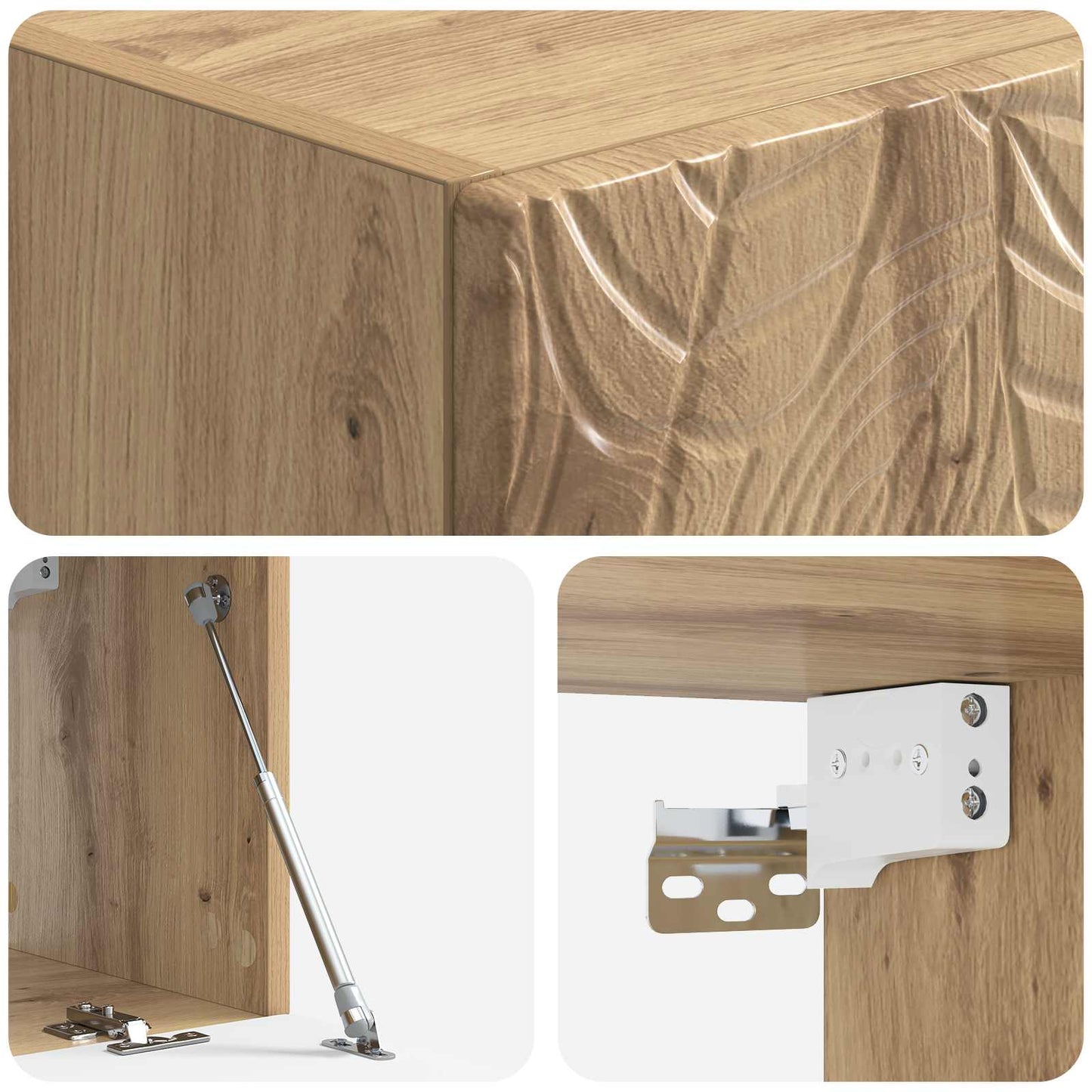 Wall-Mounted TV Cabinet 78.5 x 41 x 30 cm Artisan Oak